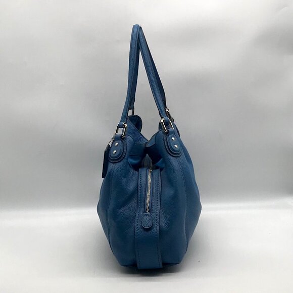 Coach Blue Pebbled Leather Edie 31 Shoulder Bag 57125 - Picture 3 of 11